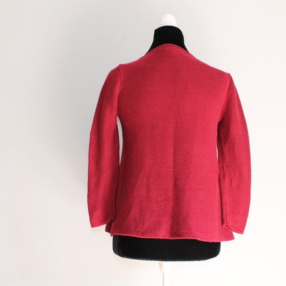 Loft Maroon Red Knit Long sleeve Sweater Sz XS - Picture 4 of 7